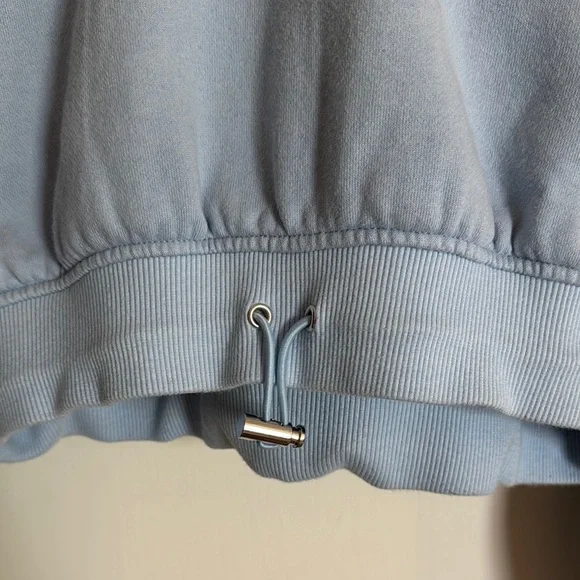 For Love & Lemons Light Blue Cropped Hoodie - Picture 4 of 5